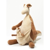 英國風抗塵蹣玩偶抱枕系列-跳跳子母袋鼠